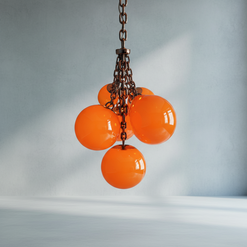 Riviko Veridian Cluster Art Deco Pendant - Background Shot