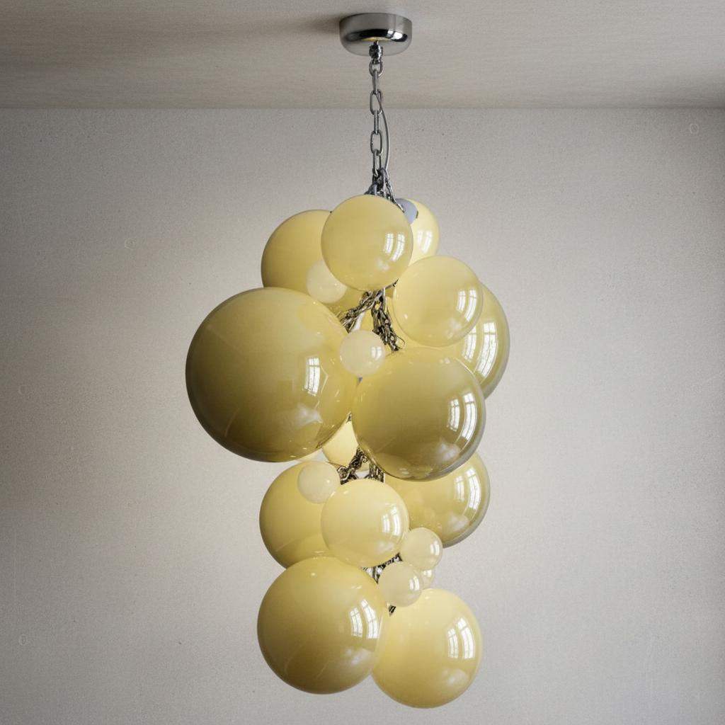 Riviko Veridian Cluster Art Deco Pendant - Background Shot