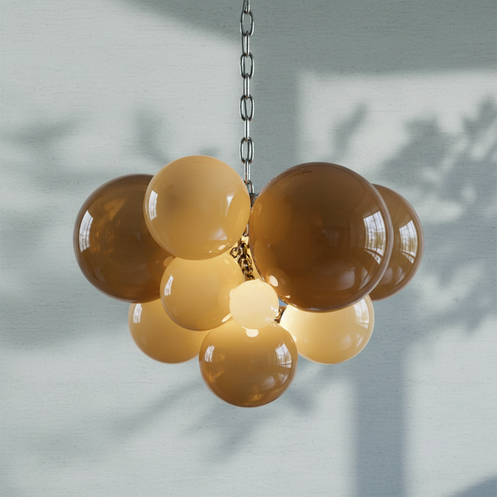 Riviko Veridian Cluster Art Deco Pendant - Background Shot
