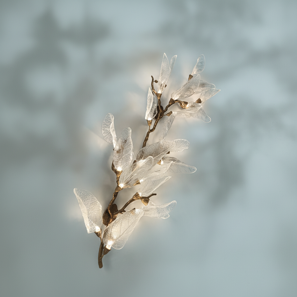 Riviko Verdant Petal Resin Chandelier - Background Shot