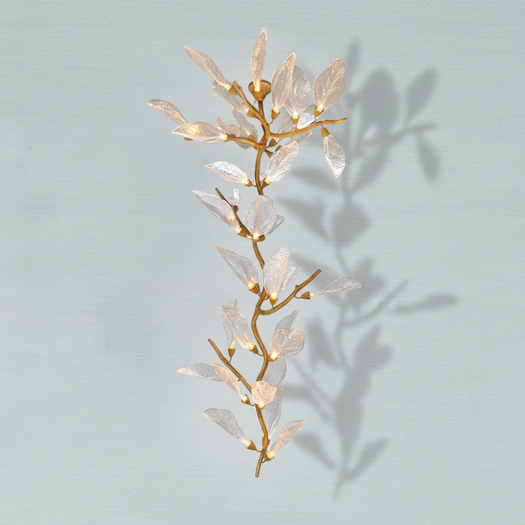 Riviko Verdant Petal Resin Chandelier - Background Shot