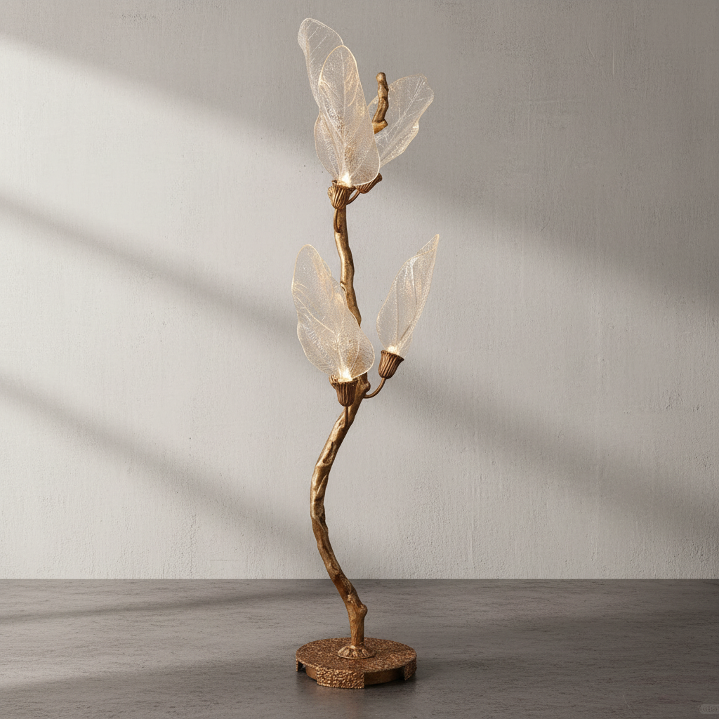Riviko Verdant Petal Resin Chandelier - Background Shot