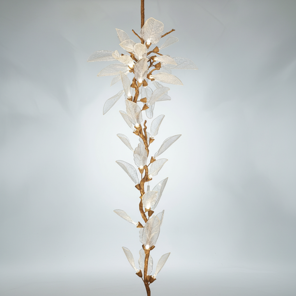 Riviko Verdant Petal Resin Chandelier - Background Shot