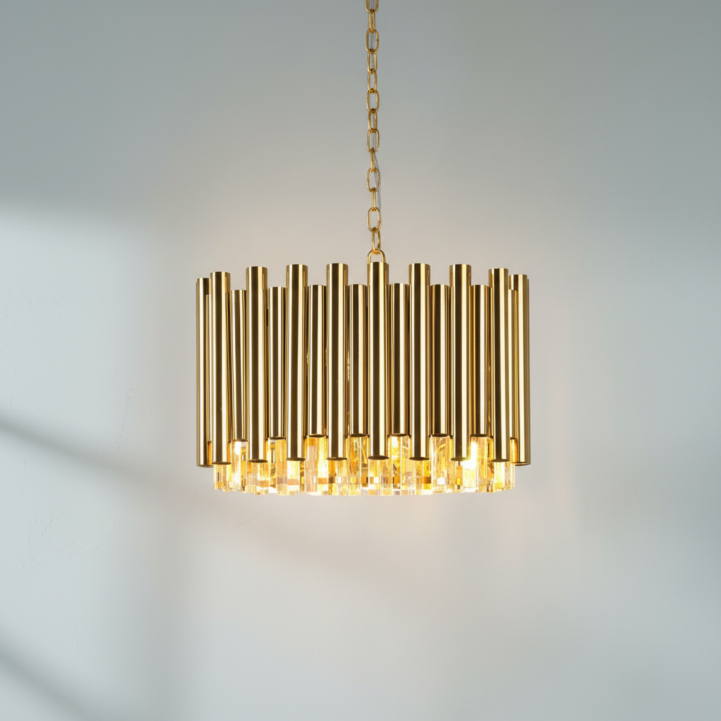 Riviko Radiant Cascade Crystal Chandelier - Background Shot