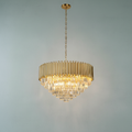 Riviko Radiant Cascade Crystal Chandelier - Background Shot