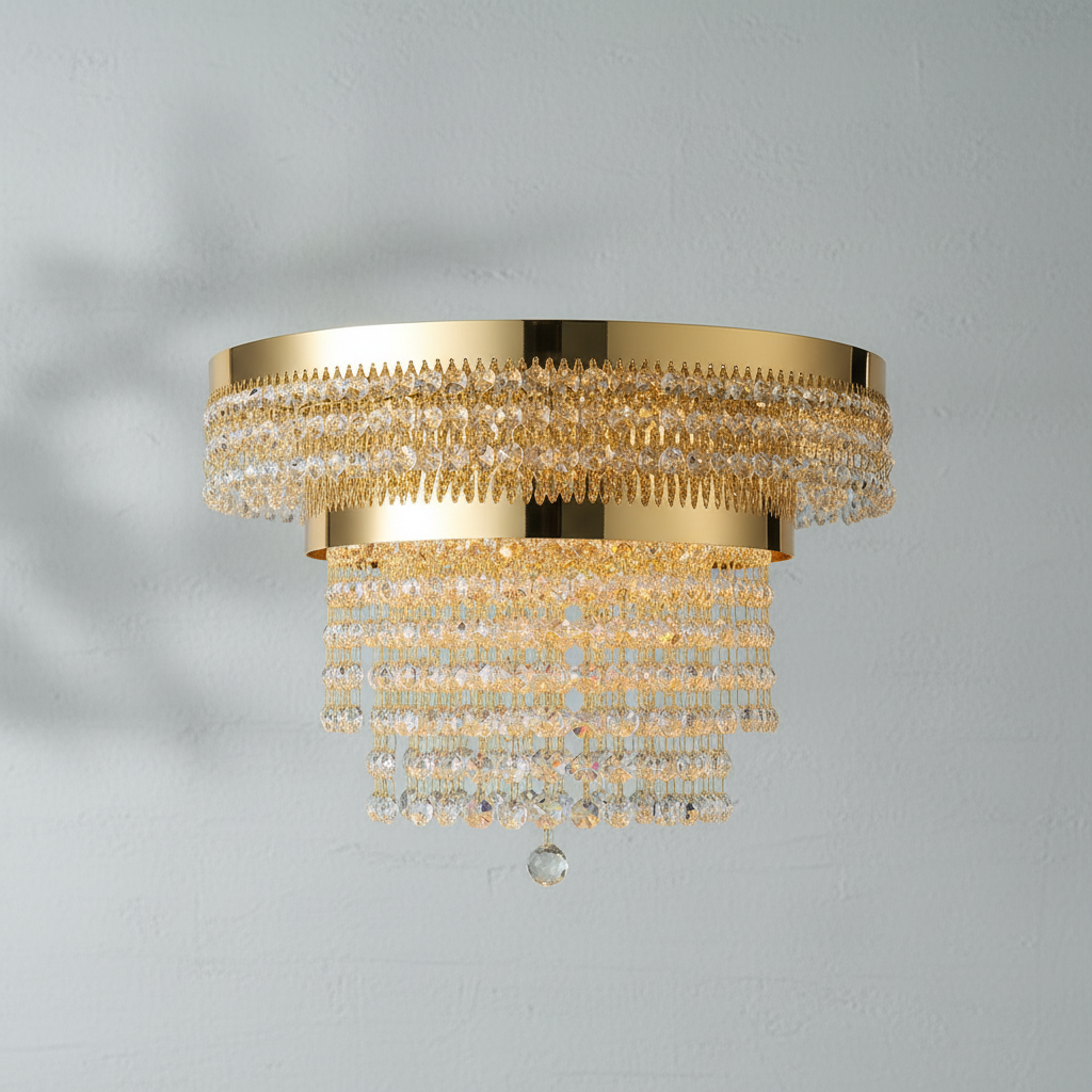 Riviko Radiant Aura Oval K9 Crystal Chandelier - Background Shot
