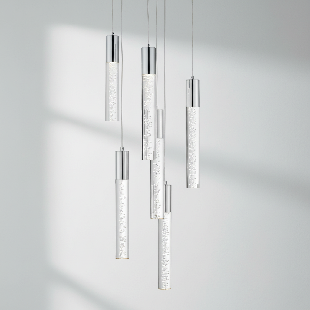 Riviko Radiant Cascade Cylinder Chandelier 13-Light - Background Shot