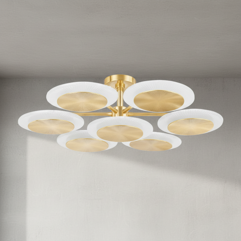 Riviko Glacial Radiance Round Chandelier - Background Shot
