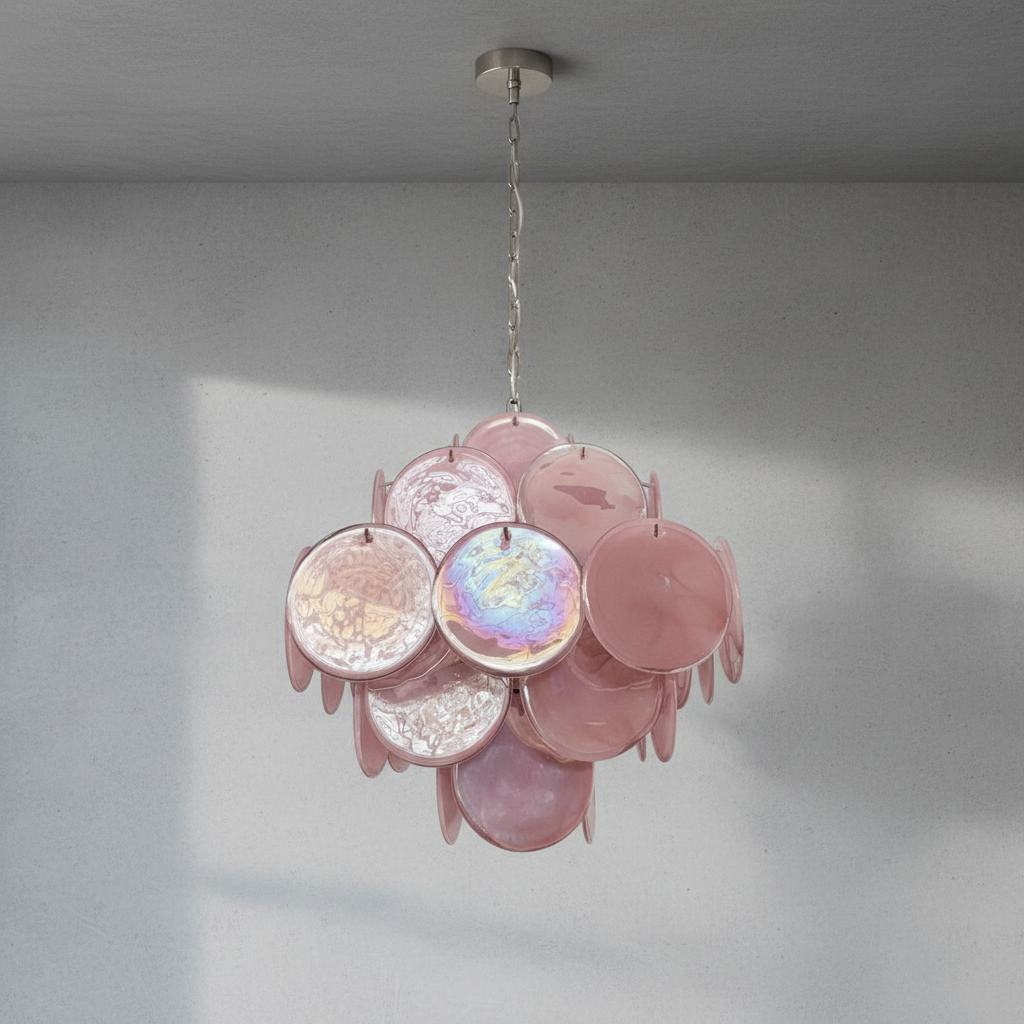 Riviko Roseate Bloom 36-Disk Chandelier - Background Shot
