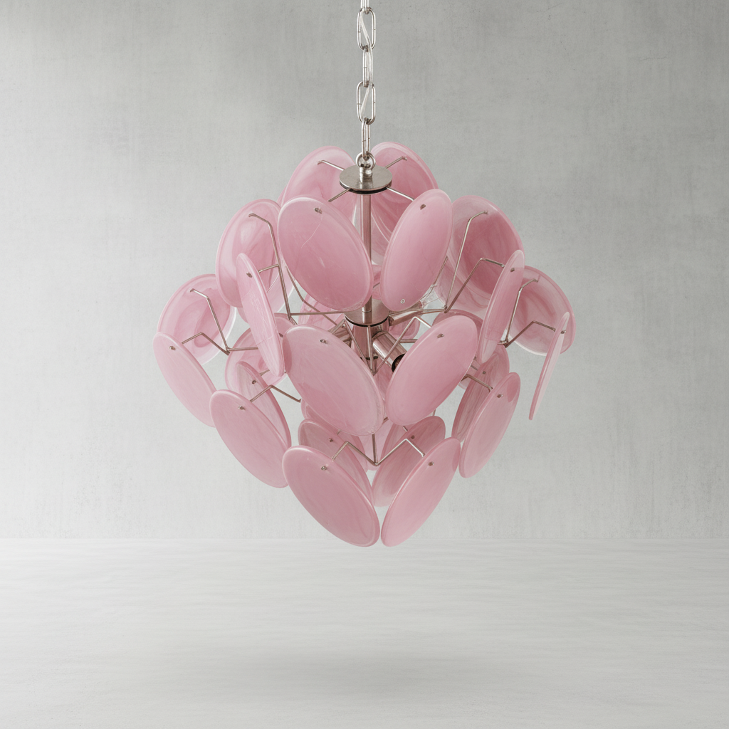 Riviko Roseate Bloom 36-Disk Chandelier - Background Shot
