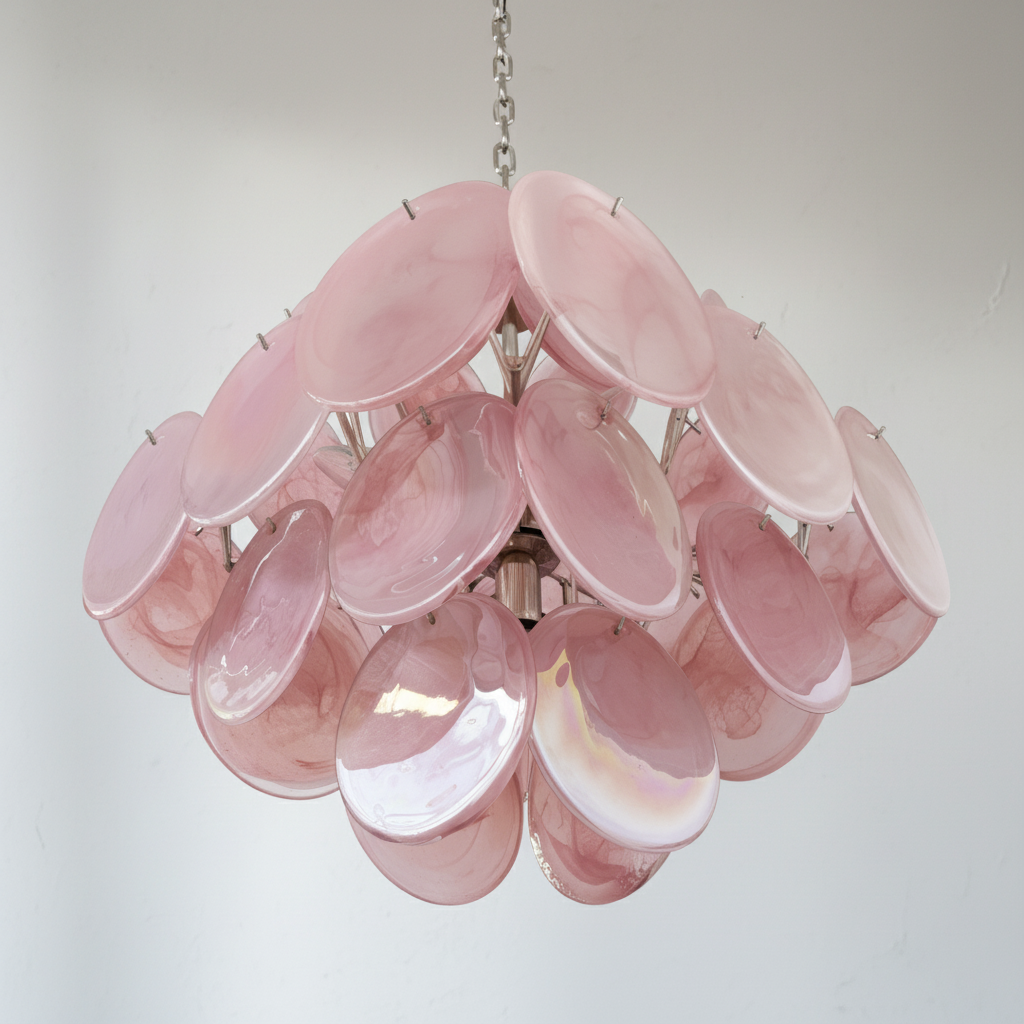 Riviko Roseate Bloom 36-Disk Chandelier - Background Shot