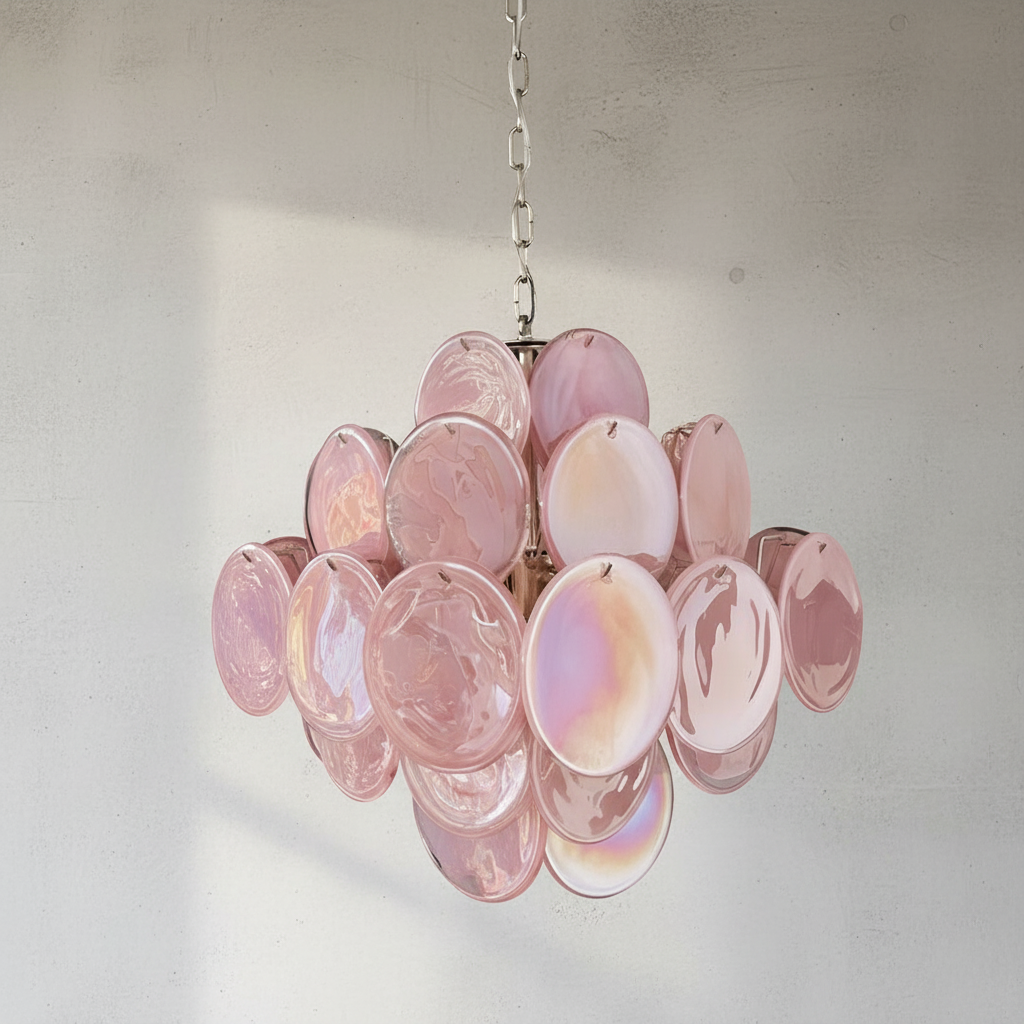Riviko Roseate Bloom 36-Disk Chandelier - Background Shot