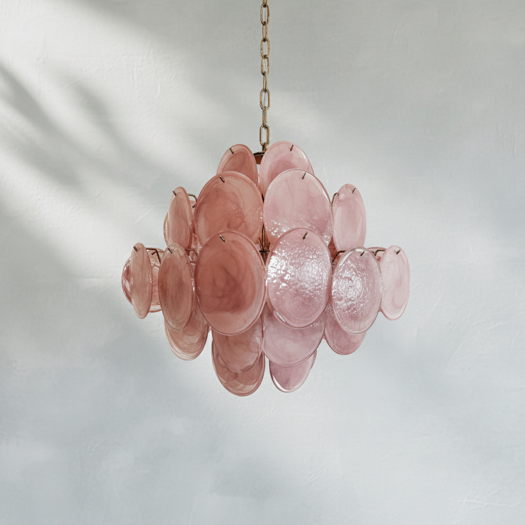Riviko Roseate Bloom 36-Disk Chandelier - Background Shot