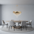 Riviko Radiant Bloom Round Crystal Chandelier - Background Shot