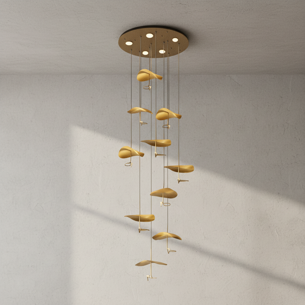 Riviko Veridian Bloom Multi-Light Chandelier - Background Shot