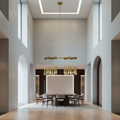 Riviko Aura Cascade Round Tubular Pendant Chandelier - Background Shot