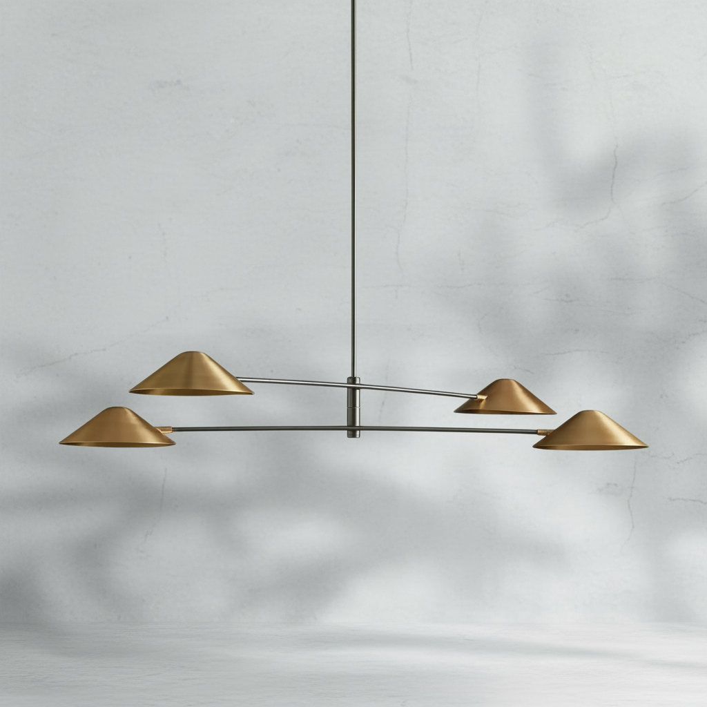 Riviko Aura Grandeur 4-Light Linear Chandelier - Background Shot