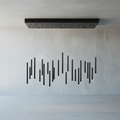 Riviko Aura Cascade Rectangular Pendant Chandelier - Background Shot