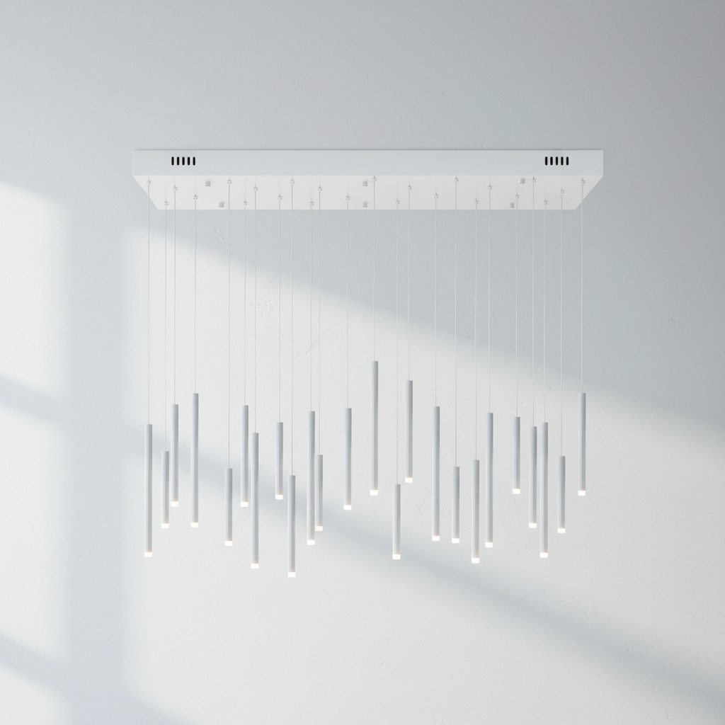 Riviko Aura Cascade Rectangular Pendant Chandelier - Background Shot