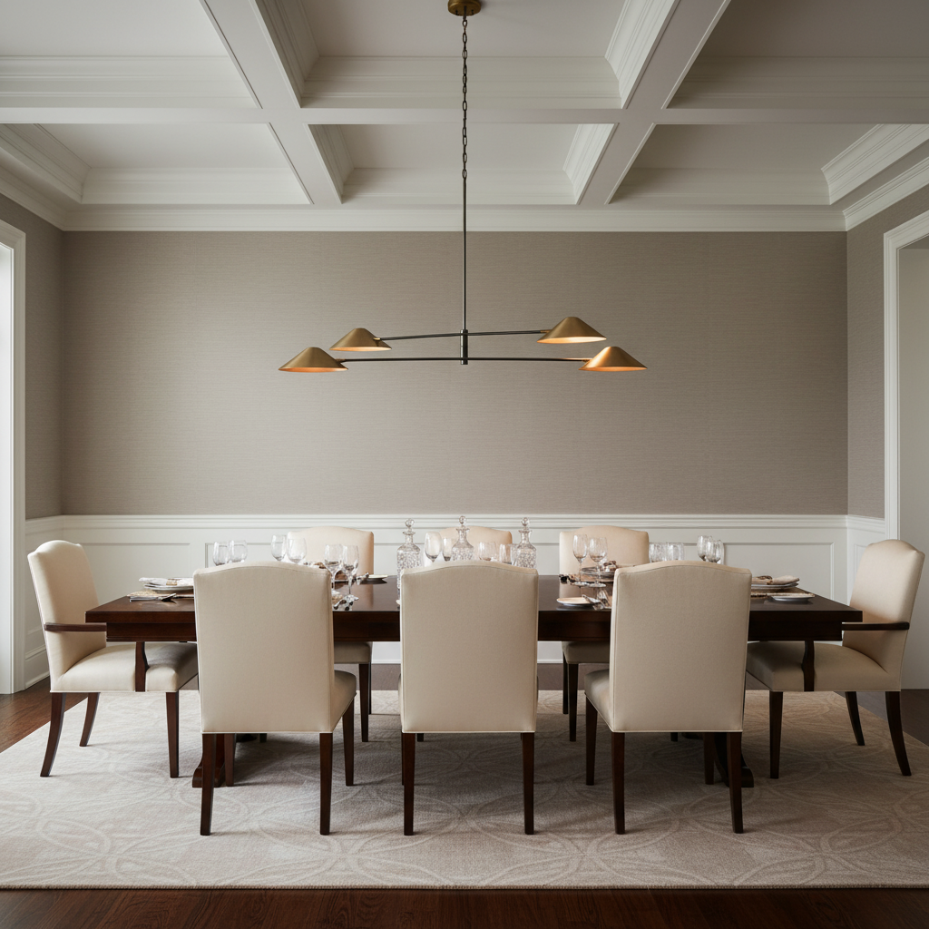 Riviko Aura Grandeur 4-Light Linear Chandelier - formal American dining room