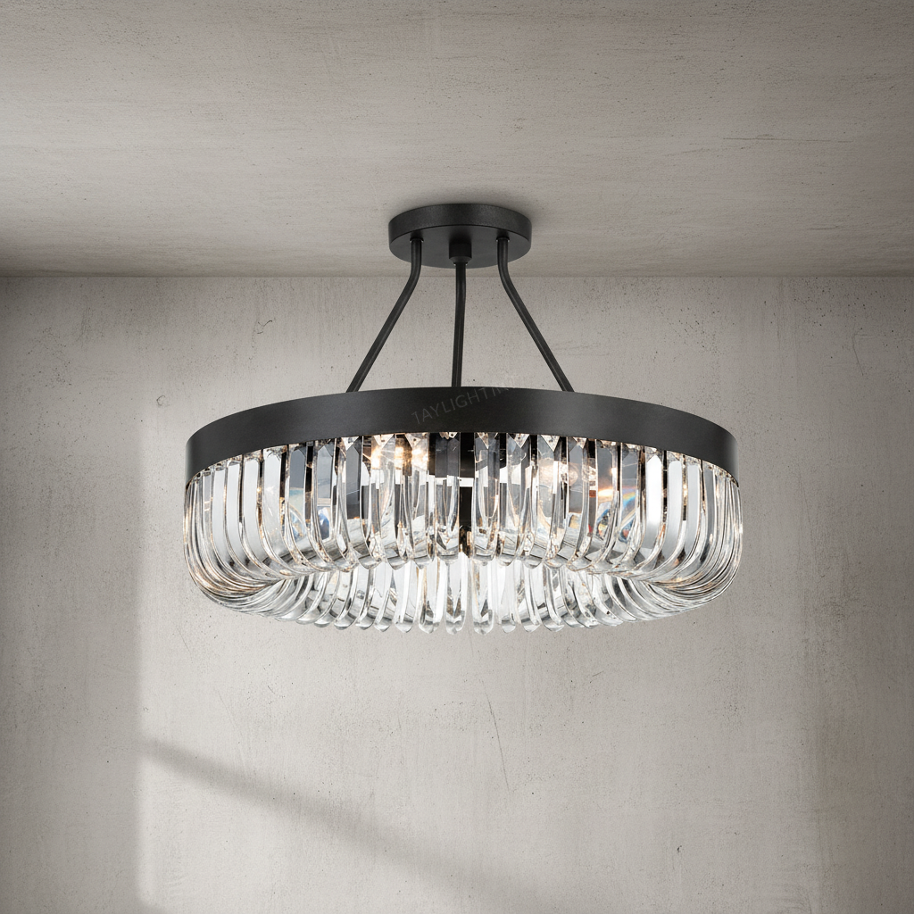 Riviko Regal Radiance 1-Tier 8-Light Round Chandelier - Background Shot