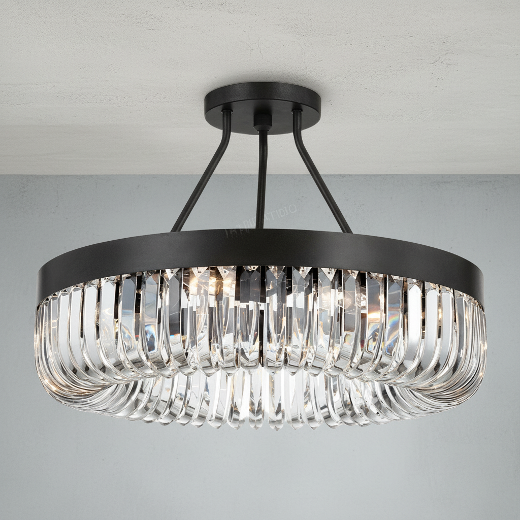 Riviko Regal Radiance 1-Tier 8-Light Round Chandelier - Background Shot