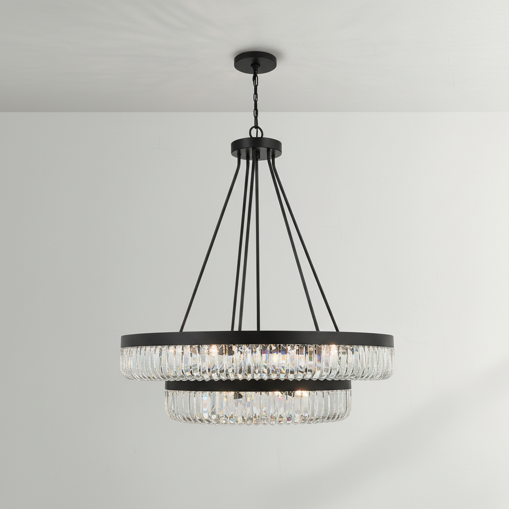 Riviko Grand Lumina 2-Tier 26 Light Chandelier - Background Shot