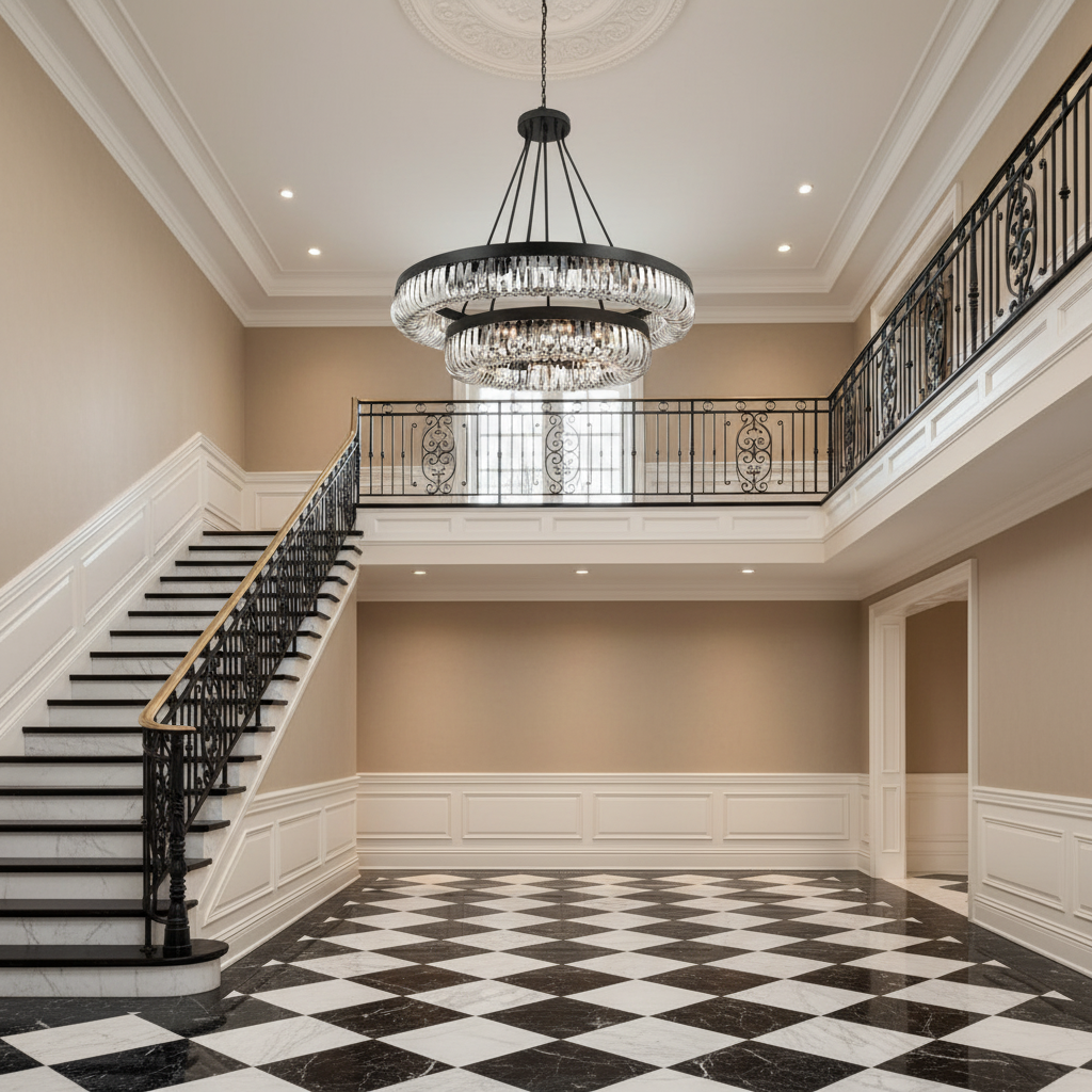 Riviko Grand Lumina 2-Tier 26 Light Chandelier - grand American estate foyer