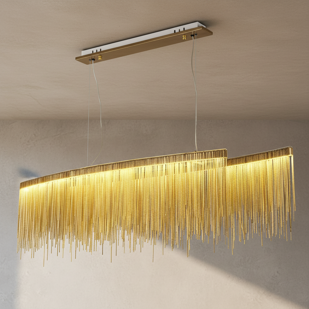 Riviko Radiant Cascade Linear Chandelier - Background Shot