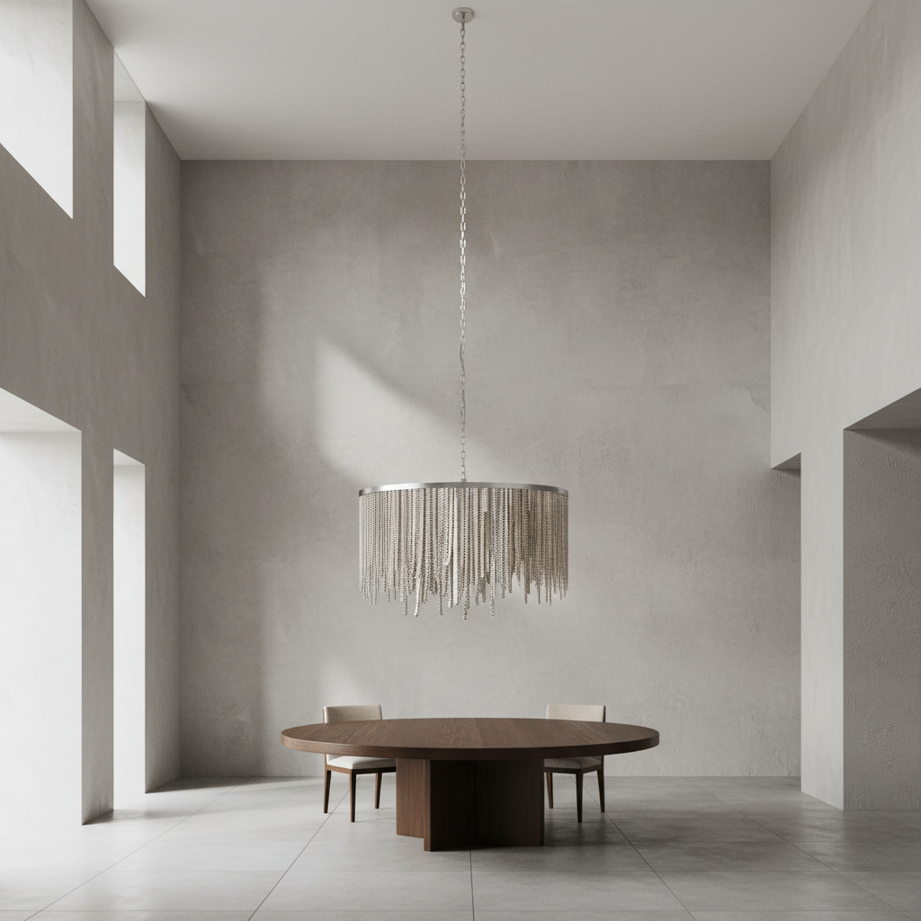 Riviko Radiant Cascade Round Chandelier - Background Shot