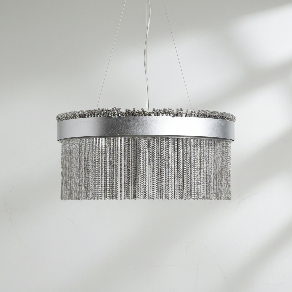 Riviko Radiant Cascade Round Chandelier - Background Shot