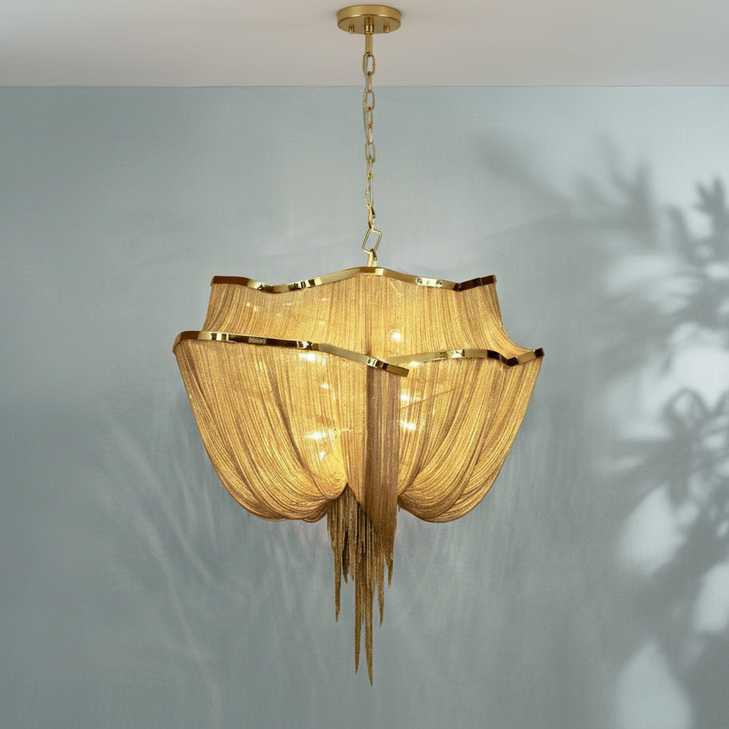 Riviko Alisa Double-Layer 7-Light Chandelier - Background Shot