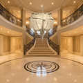 Riviko Alisa Double-Layer Chandelier - grand American foyer with two-story ceiling