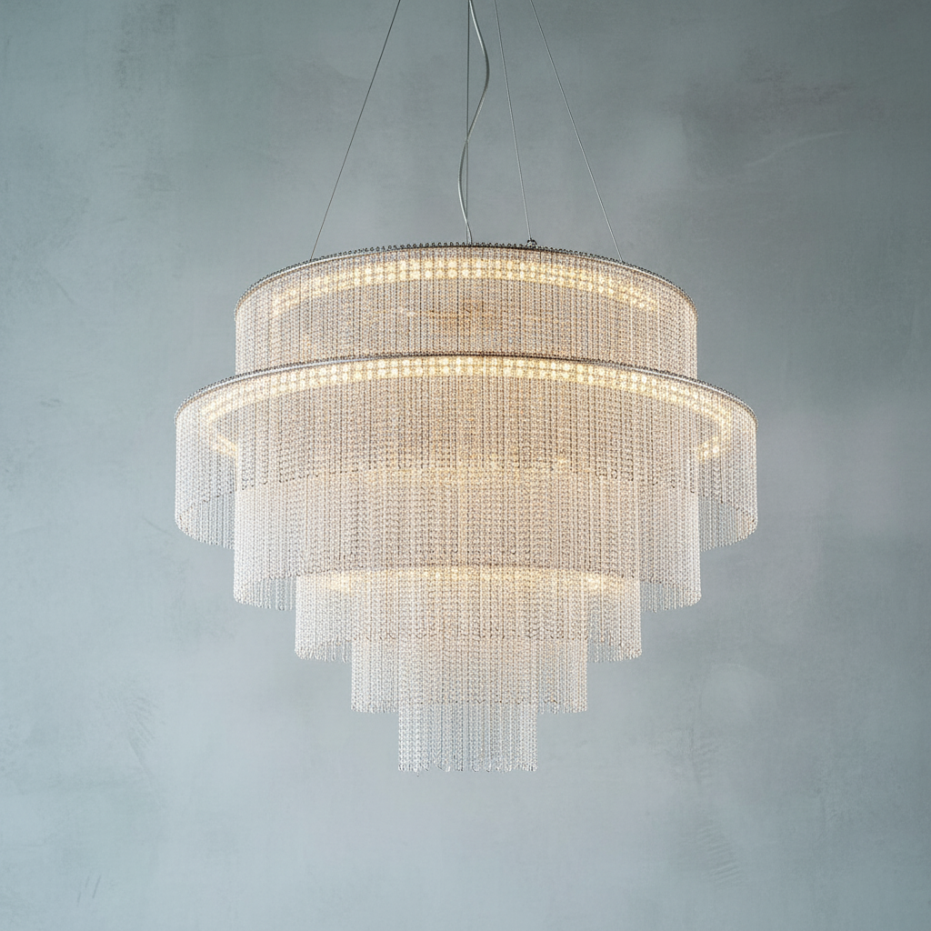 Riviko Radiant Cascade Ring Chandelier - Background Shot