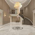 Riviko Alisa Multi-Layer Ring Chandelier - grand American foyer with two-story ceiling