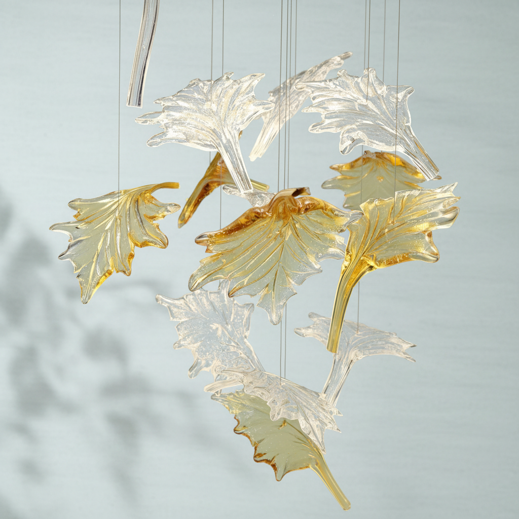Riviko Verdant Canopy Art Glass Chandelier - Background Shot