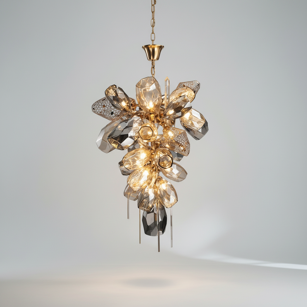 Riviko Bryce Contemporary Glass Chandelier - Studio Shot