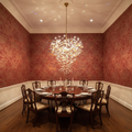 Riviko Multicolor Maple Leaf Art Glass Chandelier - formal American dining room