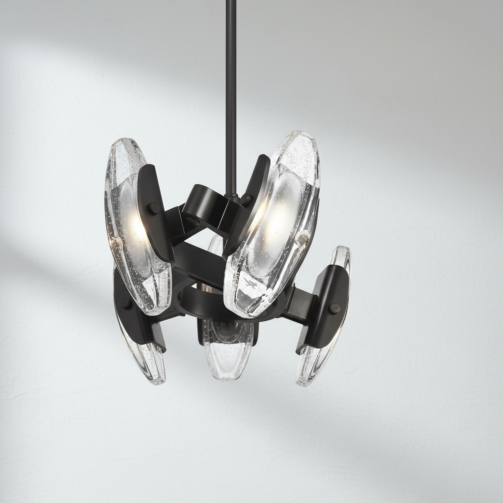 Riviko Veridian Glow Round Chandelier - Background Shot