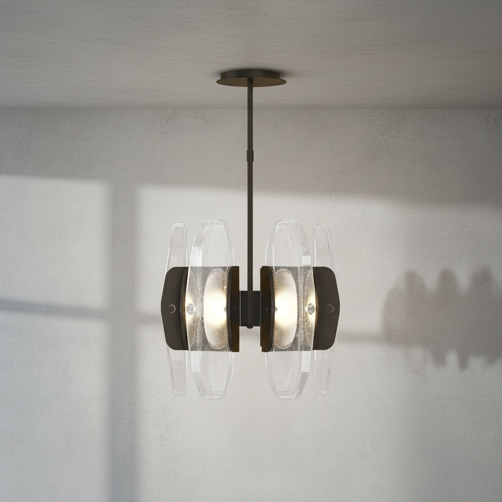 Riviko Veridian Glow Round Chandelier - Background Shot