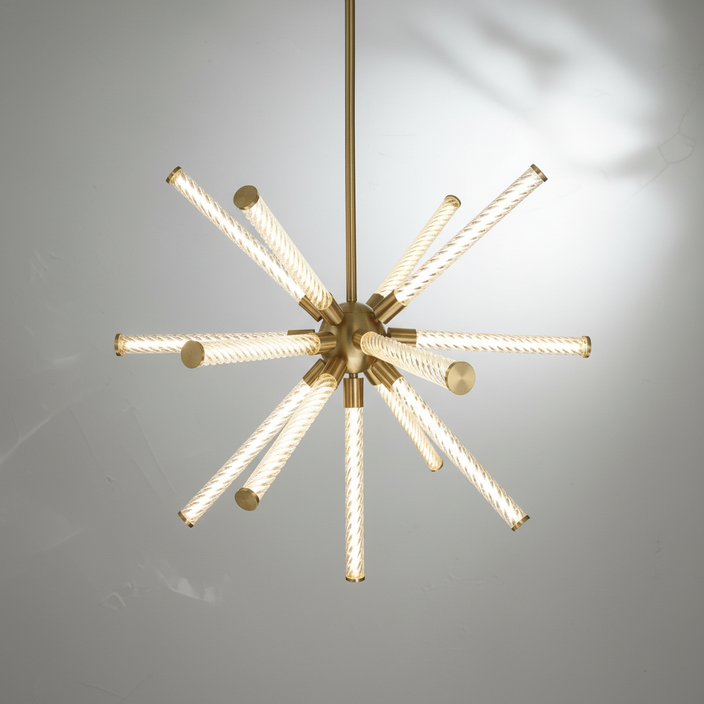 Riviko Aura Weave Round LED Chandelier - Background Shot