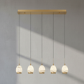 Riviko Alabaster Aura Linear LED Chandelier - Background Shot