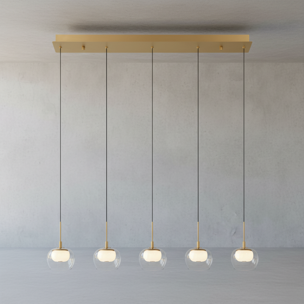 Riviko Aura Stream Linear LED Chandelier - Background Shot