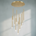 Riviko Aura Cascade Round LED Chandelier - Background Shot
