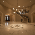 Riviko Sasa Steampunk LED Chandelier - grand American foyer with two-story ceiling