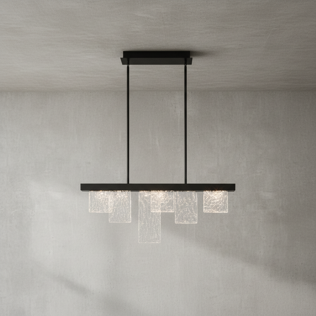 Riviko Aura Stream Linear LED Chandelier - Background Shot