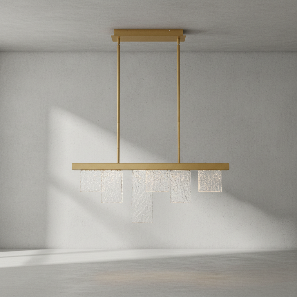 Riviko Aura Stream Linear LED Chandelier - Background Shot