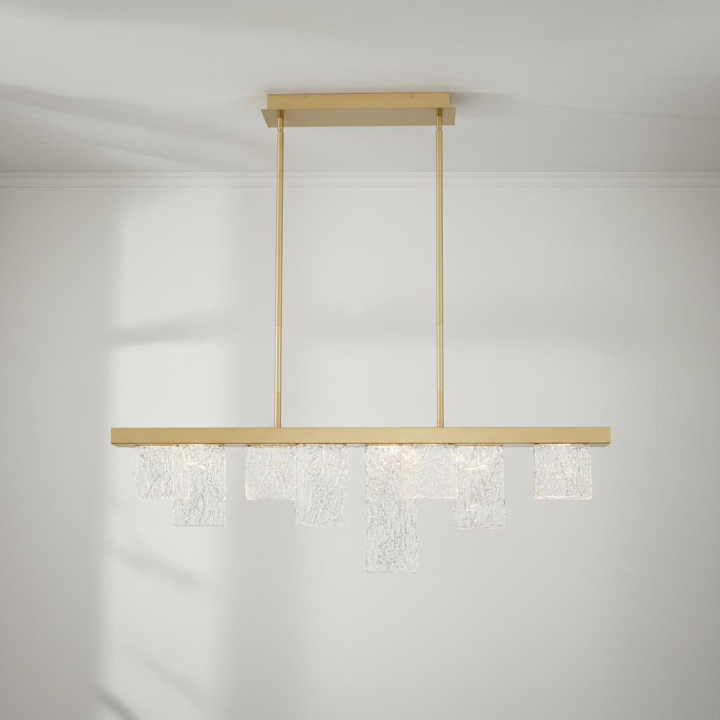 Riviko Aura Stream Linear LED Chandelier - Background Shot