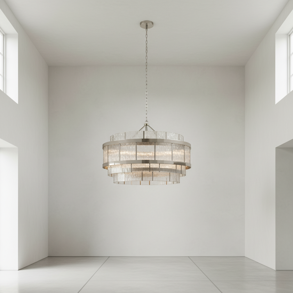 Riviko Aura Stream Linear LED Chandelier - Background Shot