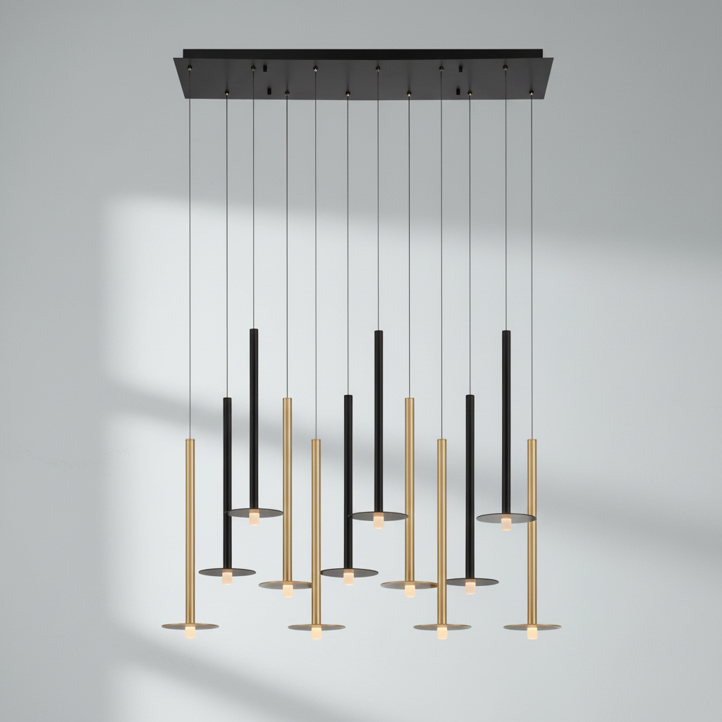 Riviko Aura Stream Linear LED Chandelier - Background Shot